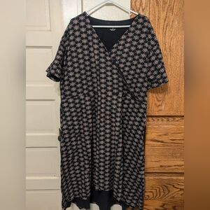 Svaha Atomic Print Plus Size High Low Hemline Dress